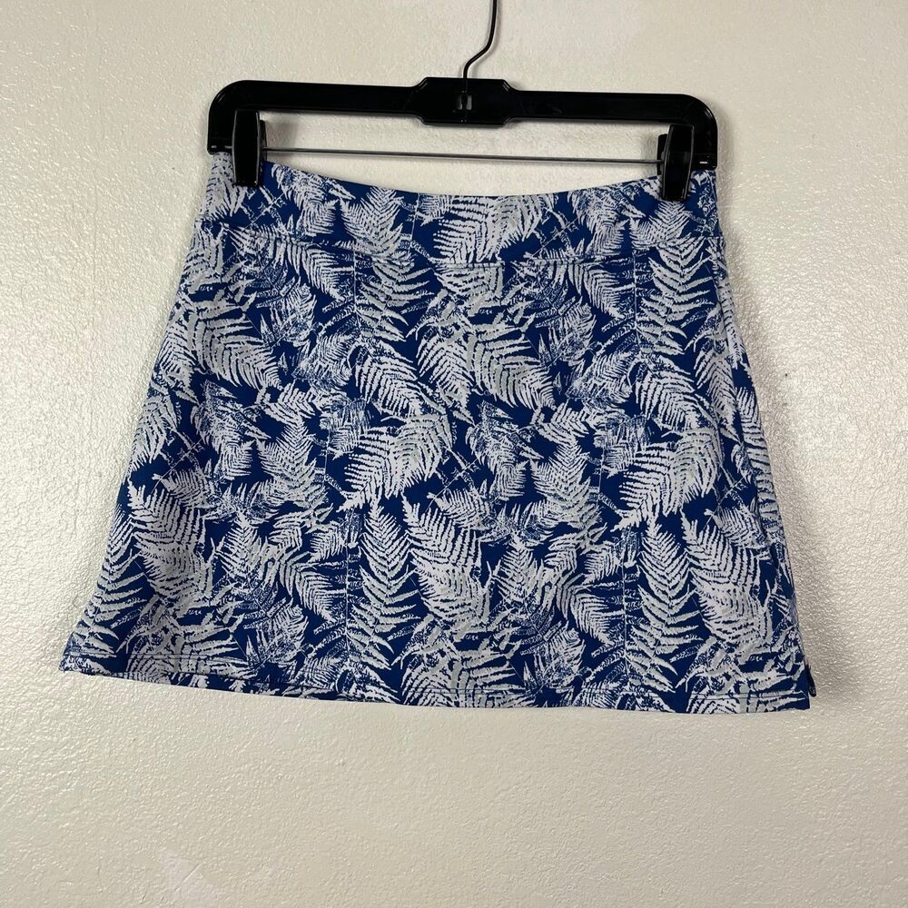 Tranquility Athletic skirt blue white leaf women’s small
